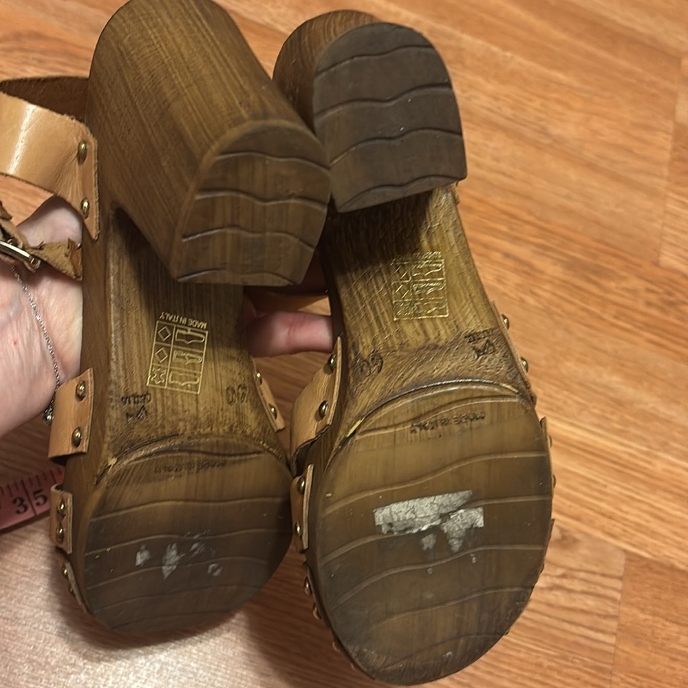 Topshop Tan Strappy Heeled woven Sandals - Picture 6 of 10